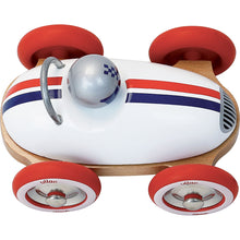 Drevené auto Roadster vintage biele 3