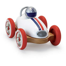 Drevené auto Roadster vintage biele 2