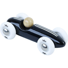 Drevené auto mini Grand prix vintage čierne