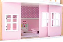 Drevený dvojpodlažný domček pre bábiky - otočný