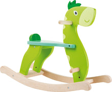 Drevený hojdací dinosaurus