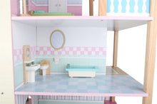 Domček s ružovou strechou pre bábiky, otočný