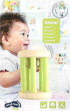 Drevená hrkálka so zvončekom