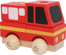 Drevené záchranné autíčka požiarnici