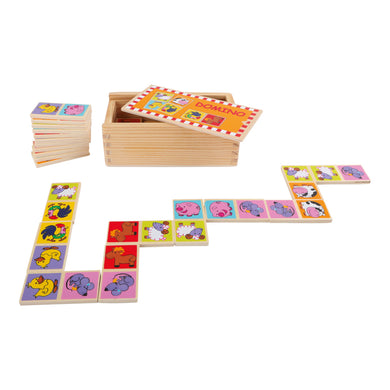 Drevené hračky domino ZOO