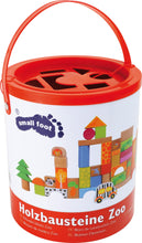 Drevené kocky Zvieratká (50 ks) vedierko