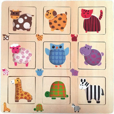 Vzorované puzzle Zvieratká