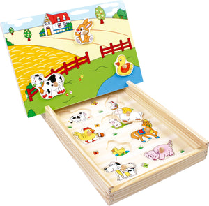 Magnetické puzzle pre deti „Farma“