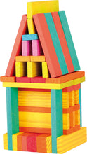 Stavebnica farebné drevená hranoly