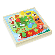 Drevená sada zábavných hier so zvieratkami 4v1 4