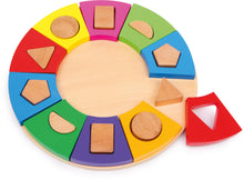 Drevené puzzle geometrické tvary