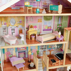 Drevený domček pre bábiky rezidencia