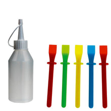 Arteterapia farbami - fľaše a škrabky