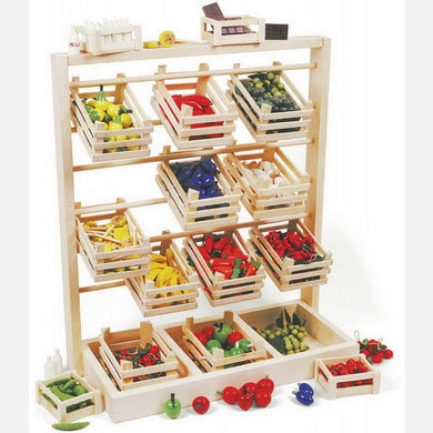 Stojan s prepravkami do obchodu