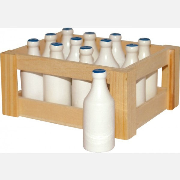 Drevené mliekové fľaše 