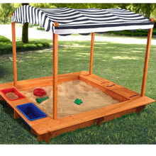 Drevené pieskovisko so strieškou