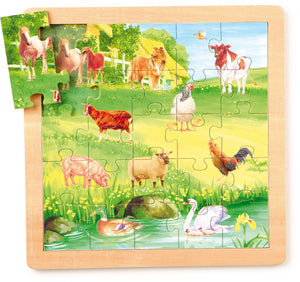 Drevené puzzle "Zvieratá" (4 ks)