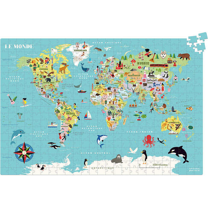Puzzle Mapa sveta 500 dielikov