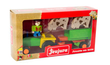 Drevený traktor s vlečkou 2