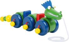 Hračka "krokodíl" na kolieskach so šnúrkou