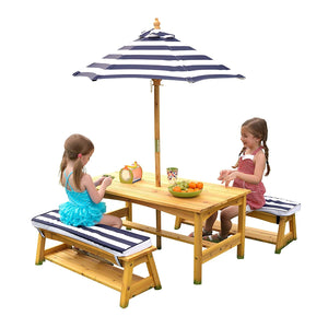 Detský piknikový stôl so slnečníkom