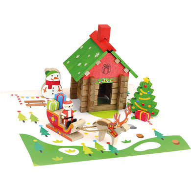 Drevená stavebnica 50 dielov Dom Santy