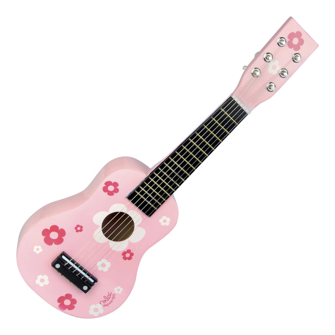 Gitara ružová s kvetmi