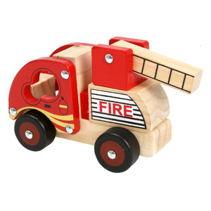 Drevené auto hasiči 2