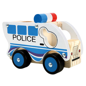 Drevené auto polícia 2