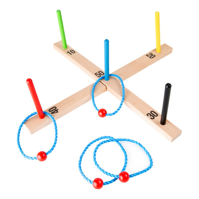 Hádzanie kruhov farebné