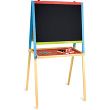 Drevená multiaktívna tabuľa 56x43 cm s príslušenstvom