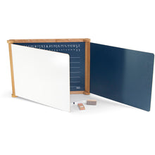 Drevená trojkrídlová multifunkčná tabuľa 156x43 cm s príslušenstvom 2