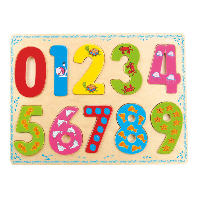 Drevené hračky počítanie puzzle číslice