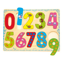 Drevené hračky počítanie puzzle číslice 2