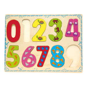 Drevené hračky počítanie puzzle číslice 5