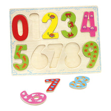 Drevené hračky počítanie puzzle číslice 3