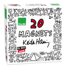 Drevené magnetky Keith Haring 2