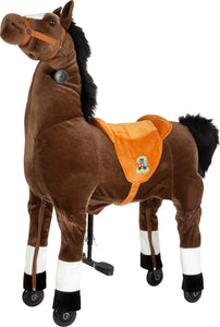 Pohyblivý detský jazdecký kôň na kolieskach Blesk 4