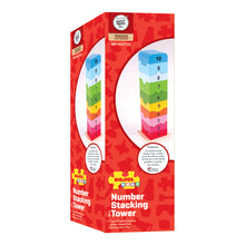 Drevená motorická veža s číslami 5