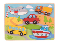 Vkladacie puzzle dopravné prostriedky