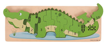 Vkladacie puzzle krokodíl s číslami 2