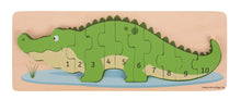 Vkladacie puzzle krokodíl s číslami