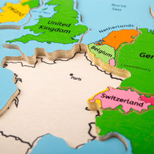 Drevené puzzle mapa Európy 25dielikov 8