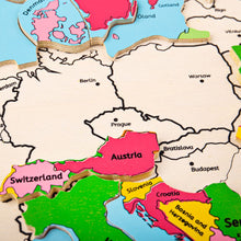 Drevené puzzle mapa Európy 25dielikov 6