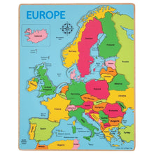 Drevené puzzle mapa Európy 25dielikov