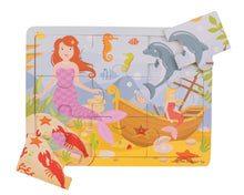 Drevené puzzle Morská panna 3