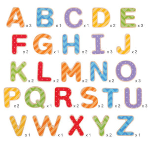 Magnetická farebná abeceda (veľké písmená) 2