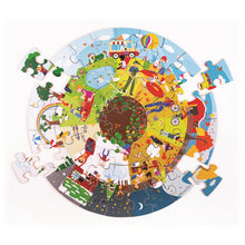 Okrúhle podlahové puzzle Štyri ročné obdobia 50 dielikov 2