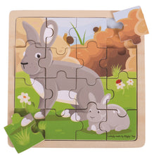 Puzzle králik so zajačikom 2