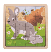 Puzzle králik so zajačikom